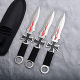 3pcs/6pcs Darts Ninja Kunai Hunting Knives Tactical Fixed Blade Throwing Knife Set with Sheath（Sword spirit）