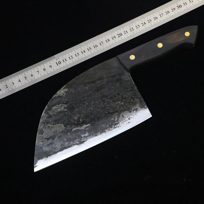 Forged wooden handle kitchen knife meat cleaver household high hardness carbon steel knife kitchen hotel kitchen chopping knife