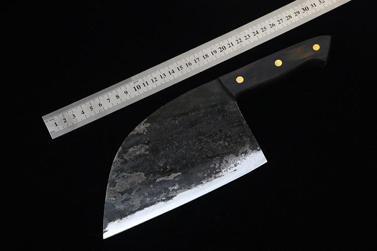 Forged wooden handle kitchen knife meat cleaver household high hardness carbon steel knife kitchen hotel kitchen chopping knife