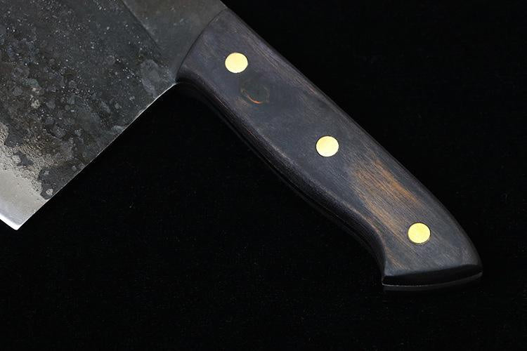 Forged wooden handle kitchen knife meat cleaver household high hardness carbon steel knife kitchen hotel kitchen chopping knife