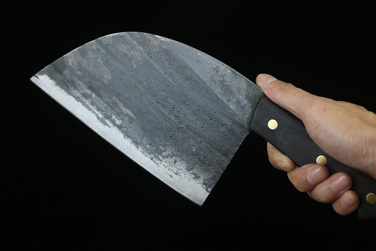 Forged wooden handle kitchen knife meat cleaver household high hardness carbon steel knife kitchen hotel kitchen chopping knife