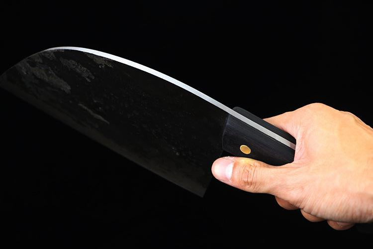 Forged wooden handle kitchen knife meat cleaver household high hardness carbon steel knife kitchen hotel kitchen chopping knife