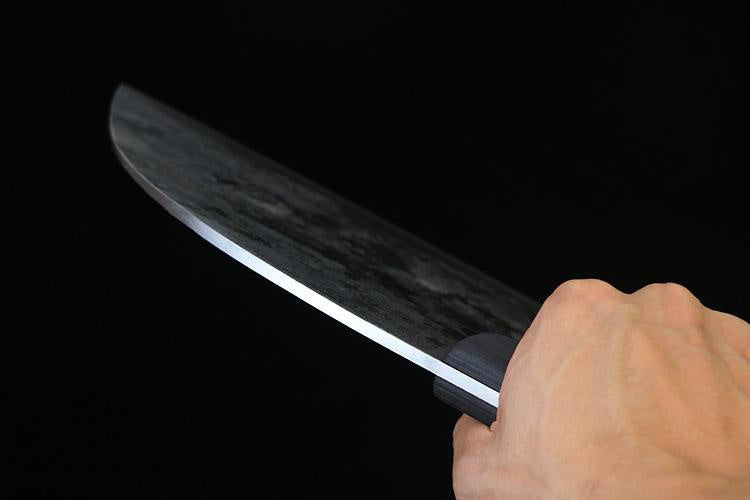 Forged wooden handle kitchen knife meat cleaver household high hardness carbon steel knife kitchen hotel kitchen chopping knife