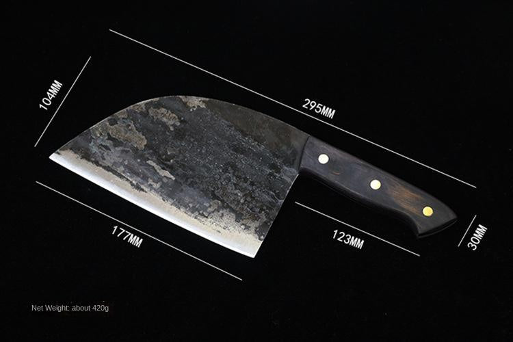 Forged wooden handle kitchen knife meat cleaver household high hardness carbon steel knife kitchen hotel kitchen chopping knife
