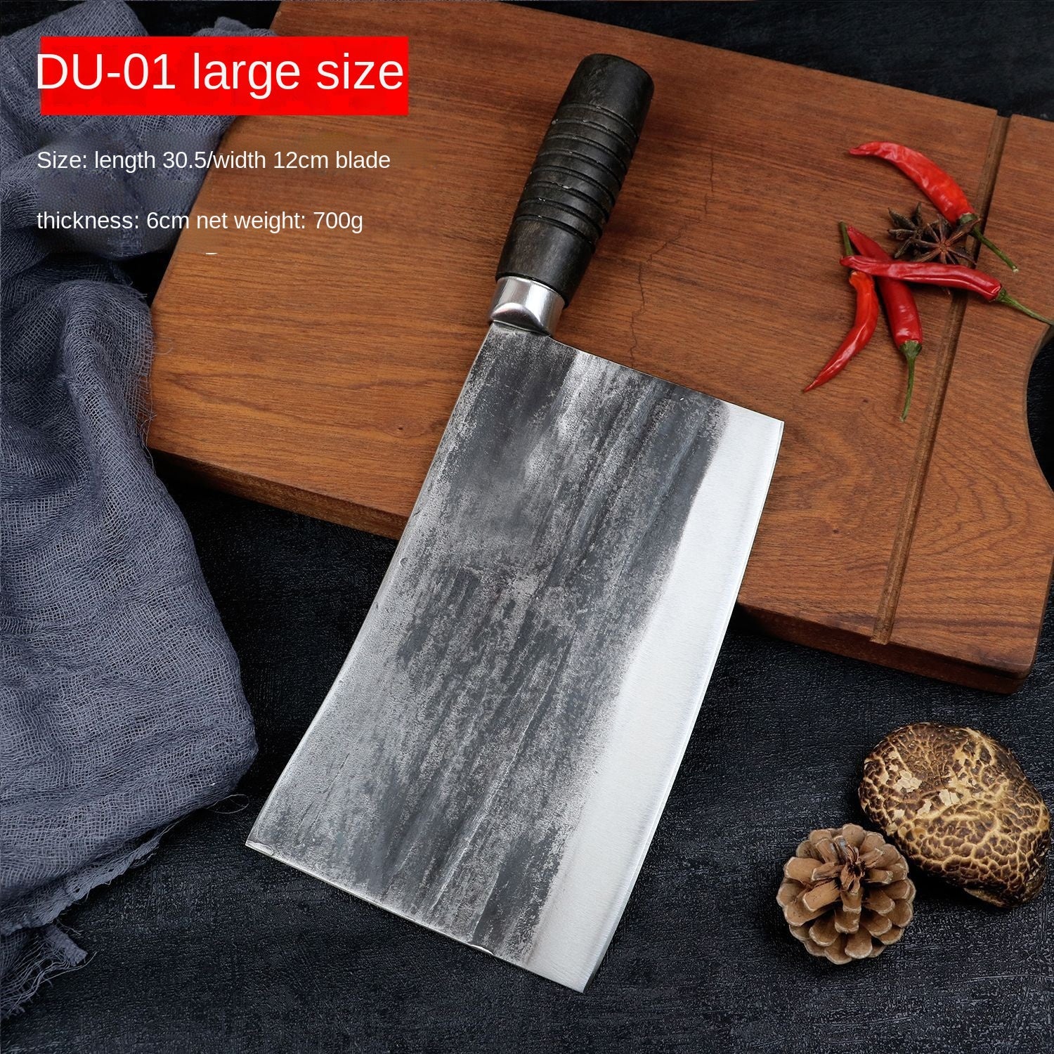 Carbon Steel Knife Kitchen Hotel Chef Chopping Knife Multipurpose Knife Hand Forged Kitchen Knife Household Chopping Knife