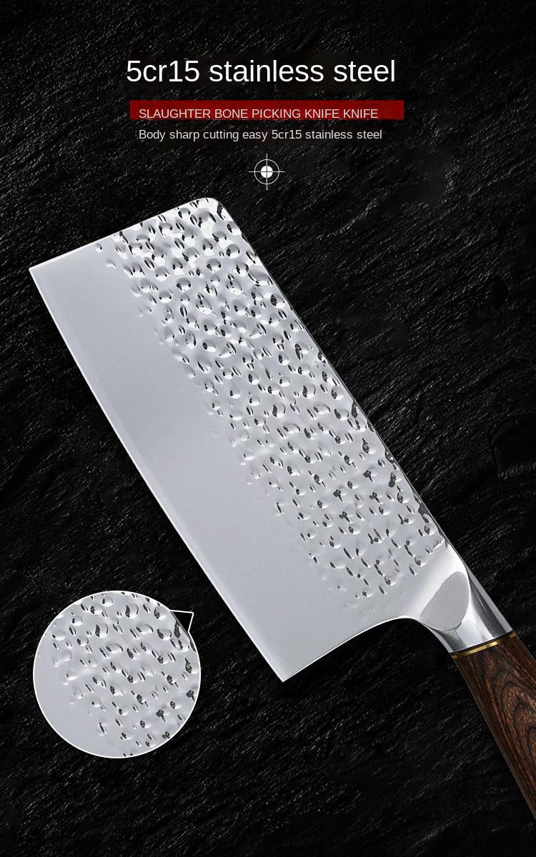 Stainless steel kitchen knife household hammer forging slicing meat cutting blade sharp vegetable cutting knife kitchen knife