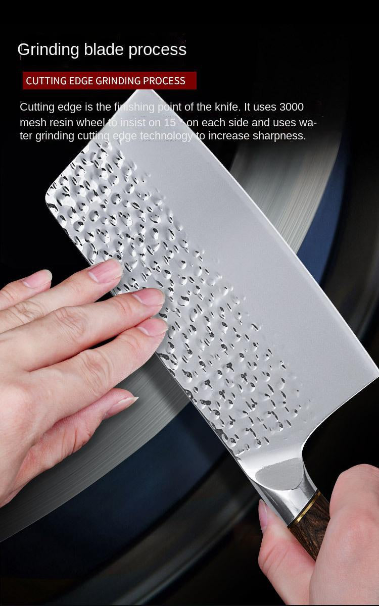 Stainless steel kitchen knife household hammer forging slicing meat cutting blade sharp vegetable cutting knife kitchen knife