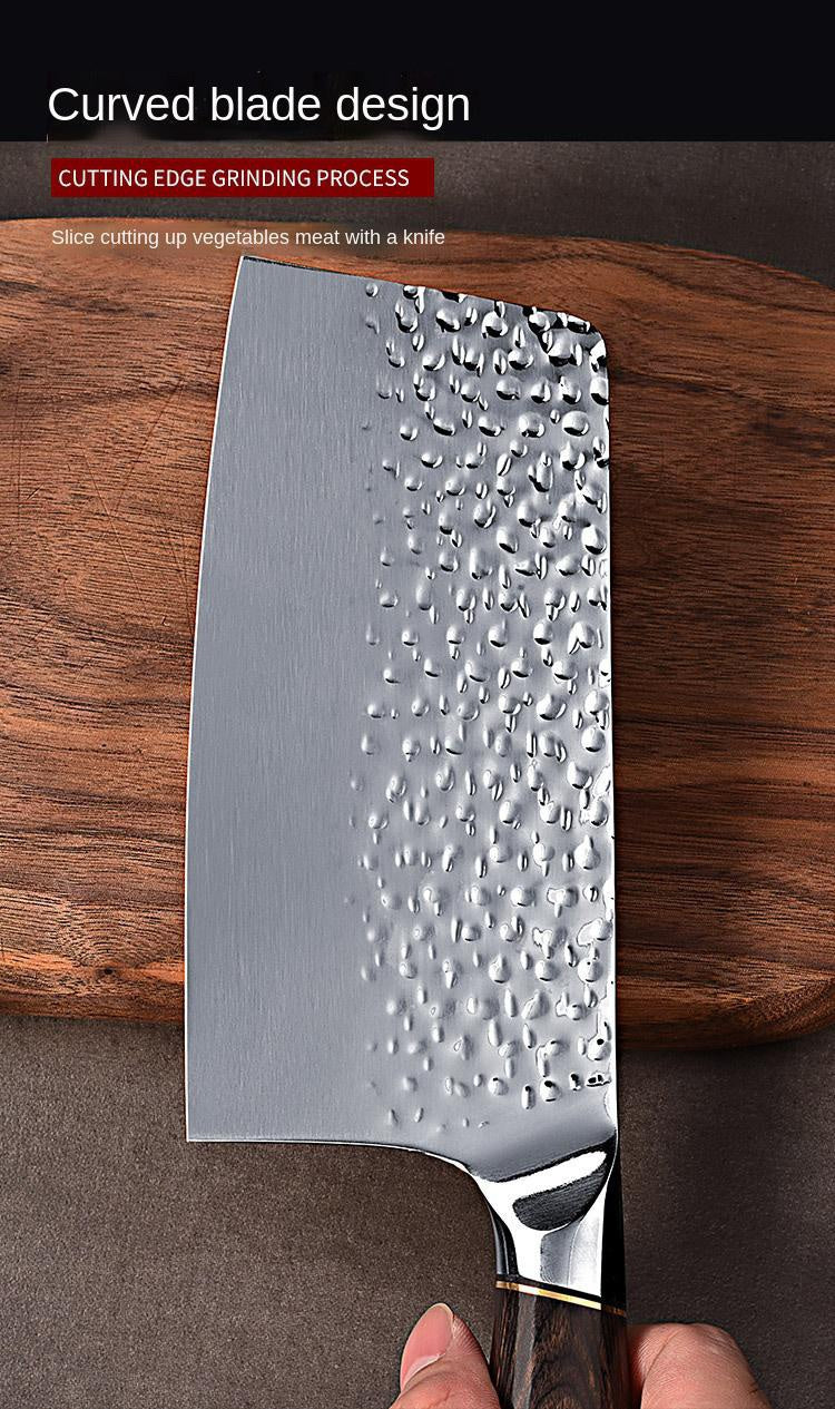 Stainless steel kitchen knife household hammer forging slicing meat cutting blade sharp vegetable cutting knife kitchen knife