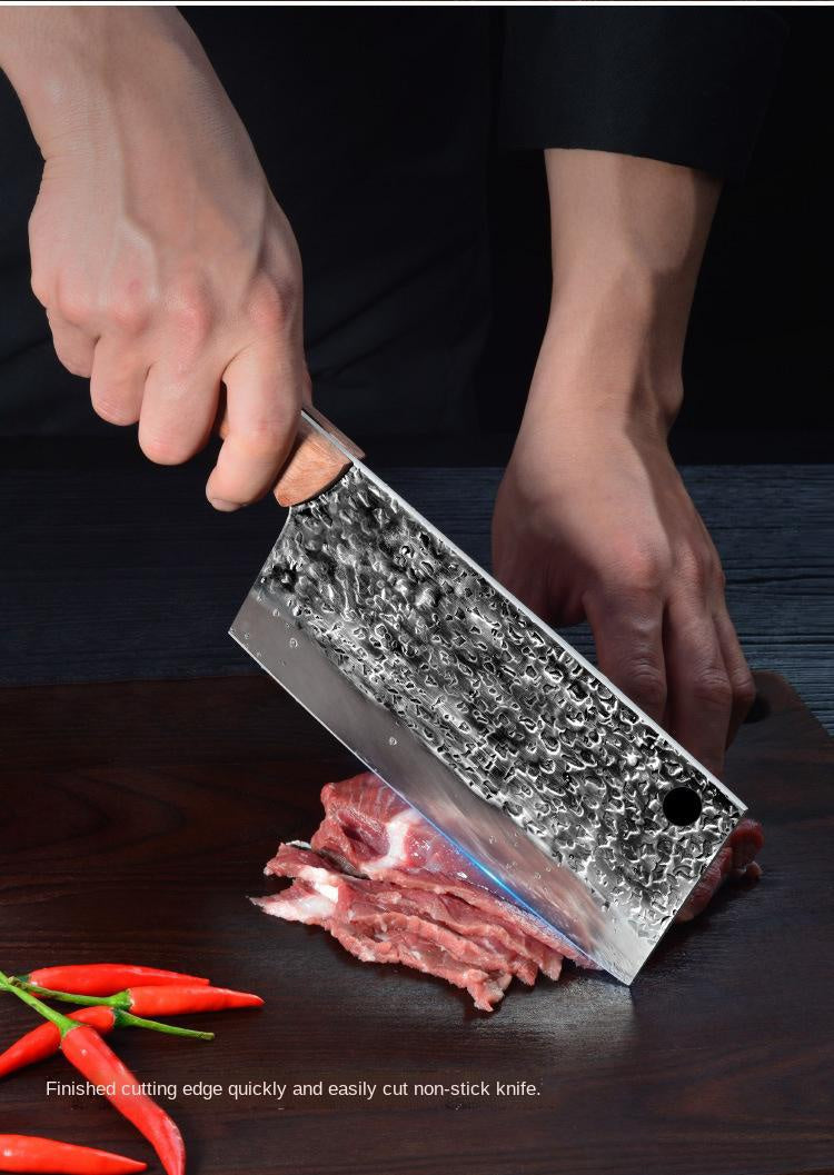 Manual forging, beating and cutting dual-purpose knife bone cutting knife kitchen knife stainless steel kitchen knife household