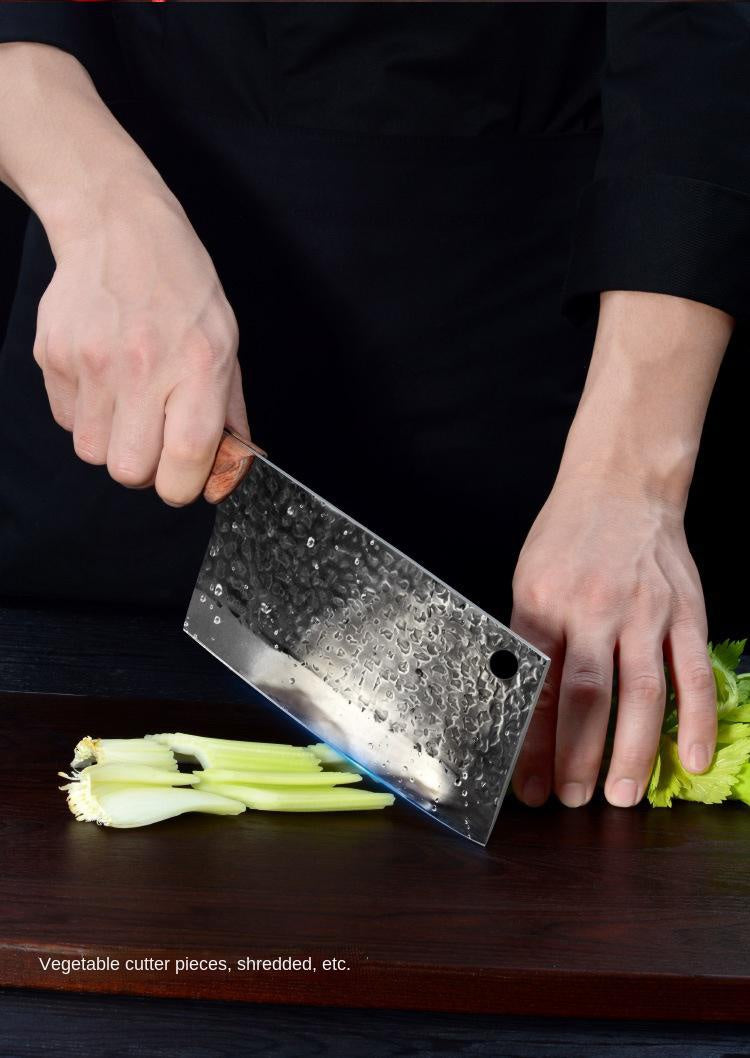 Manual forging, beating and cutting dual-purpose knife bone cutting knife kitchen knife stainless steel kitchen knife household
