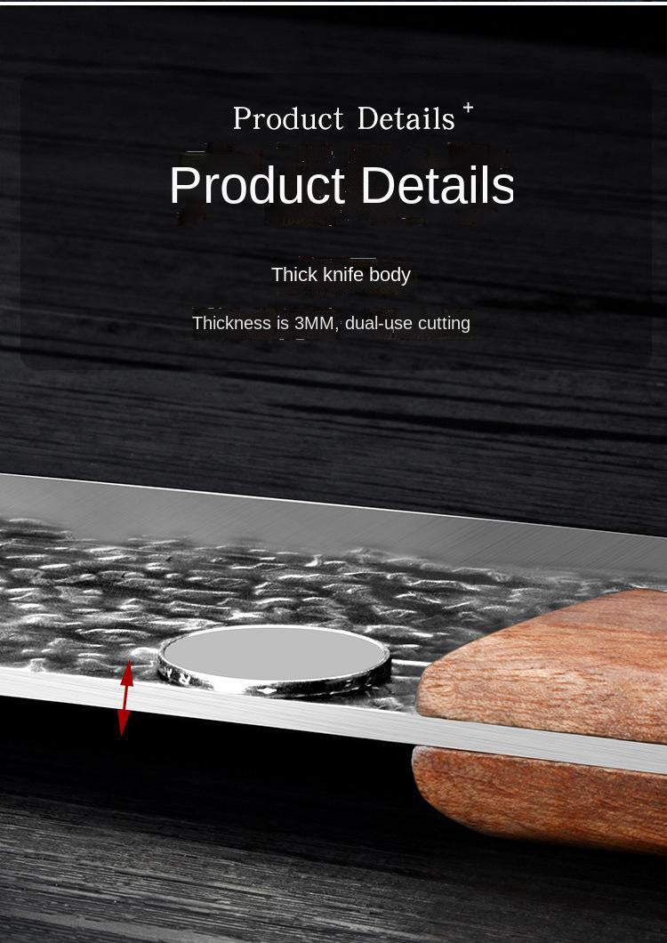 Manual forging, beating and cutting dual-purpose knife bone cutting knife kitchen knife stainless steel kitchen knife household