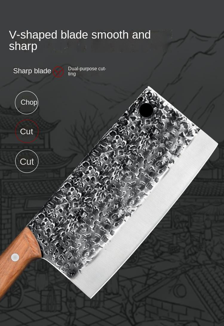 Manual forging, beating and cutting dual-purpose knife bone cutting knife kitchen knife stainless steel kitchen knife household