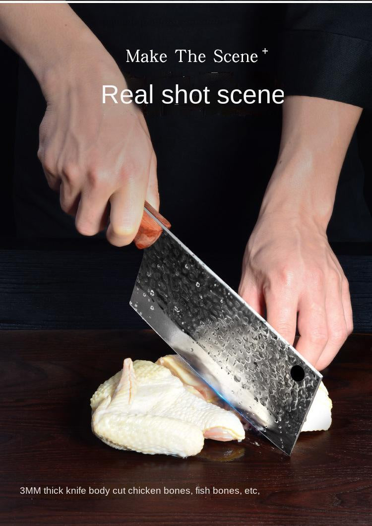 Manual forging, beating and cutting dual-purpose knife bone cutting knife kitchen knife stainless steel kitchen knife household