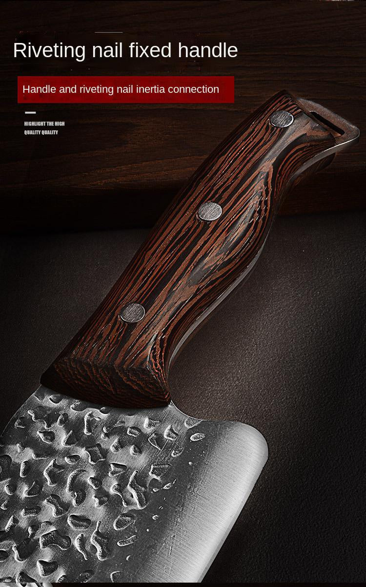 Forging kitchen knife stainless steel cutting and cutting dual-purpose knife household sharp bone cutting and meat cutting knife