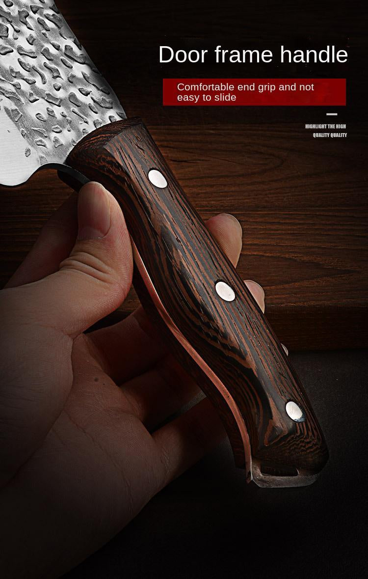 Forging kitchen knife stainless steel cutting and cutting dual-purpose knife household sharp bone cutting and meat cutting knife