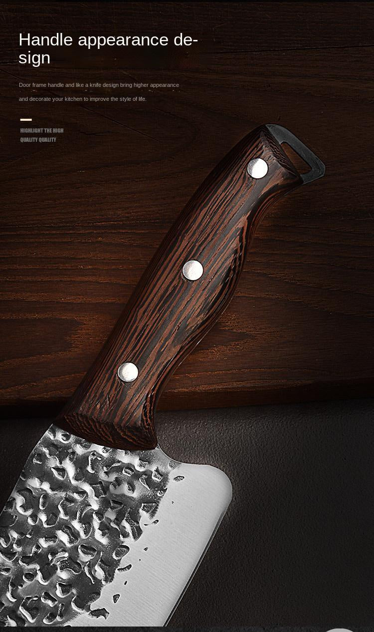 Forging kitchen knife stainless steel cutting and cutting dual-purpose knife household sharp bone cutting and meat cutting knife