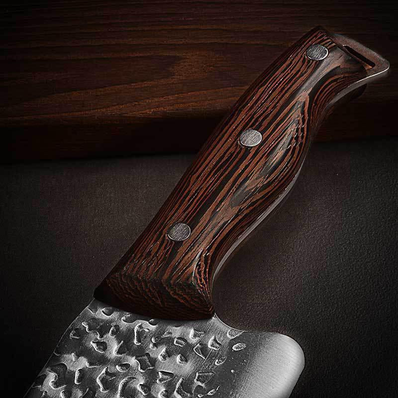 Forging kitchen knife stainless steel cutting and cutting dual-purpose knife household sharp bone cutting and meat cutting knife