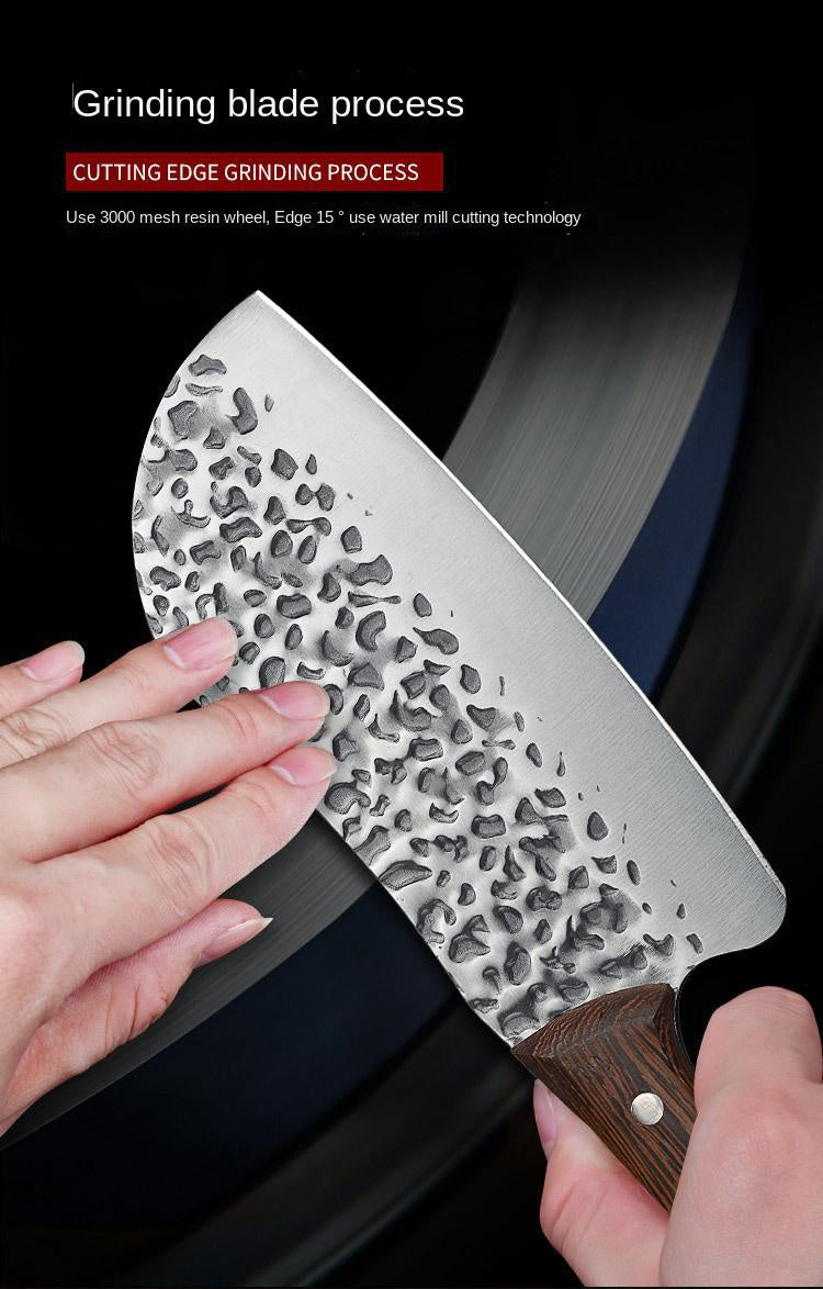 Forging kitchen knife stainless steel cutting and cutting dual-purpose knife household sharp bone cutting and meat cutting knife