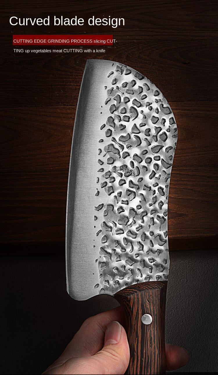 Forging kitchen knife stainless steel cutting and cutting dual-purpose knife household sharp bone cutting and meat cutting knife
