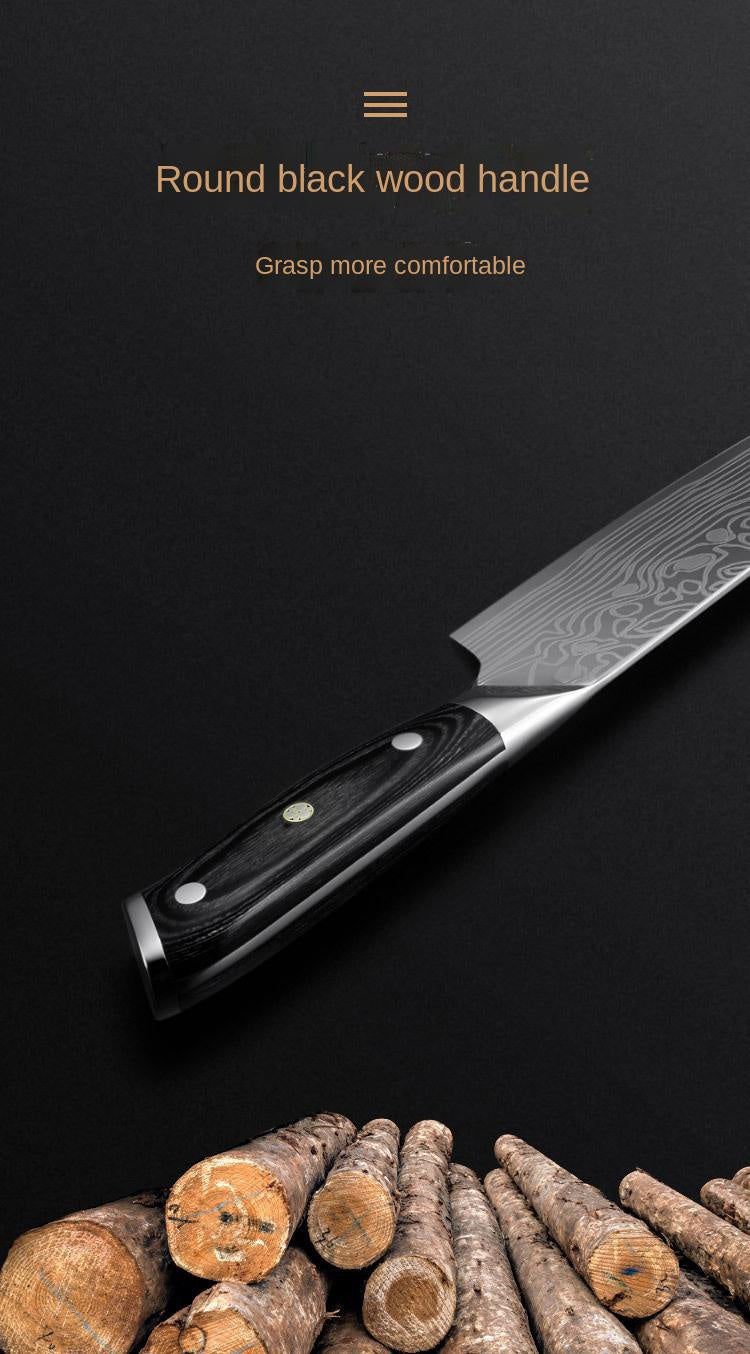 8 inch pattern round head chef's knife west chef's blade meat knife cutting kitchen knife