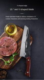 Forged stainless steel chef blade sharp meat file segmentation knife hammer grain meat cutter household side dish cutter