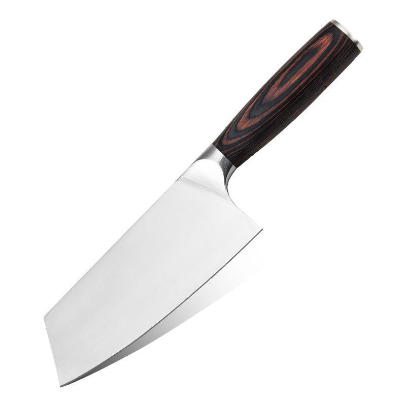 Sharp Stainless Steel Kitchen Knife Women's Household Kitchen Knife Lightweight Colored Wooden Handle Meat Cleaver