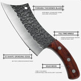 Boning Knife Hand Forged Stainless Steel Kitchen Cleaver Hunting Outdoor Knife Tool
