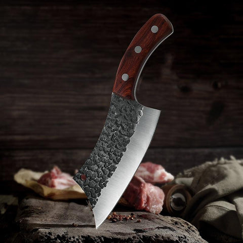 Boning Knife Hand Forged Stainless Steel Kitchen Cleaver Hunting Outdoor Knife Tool