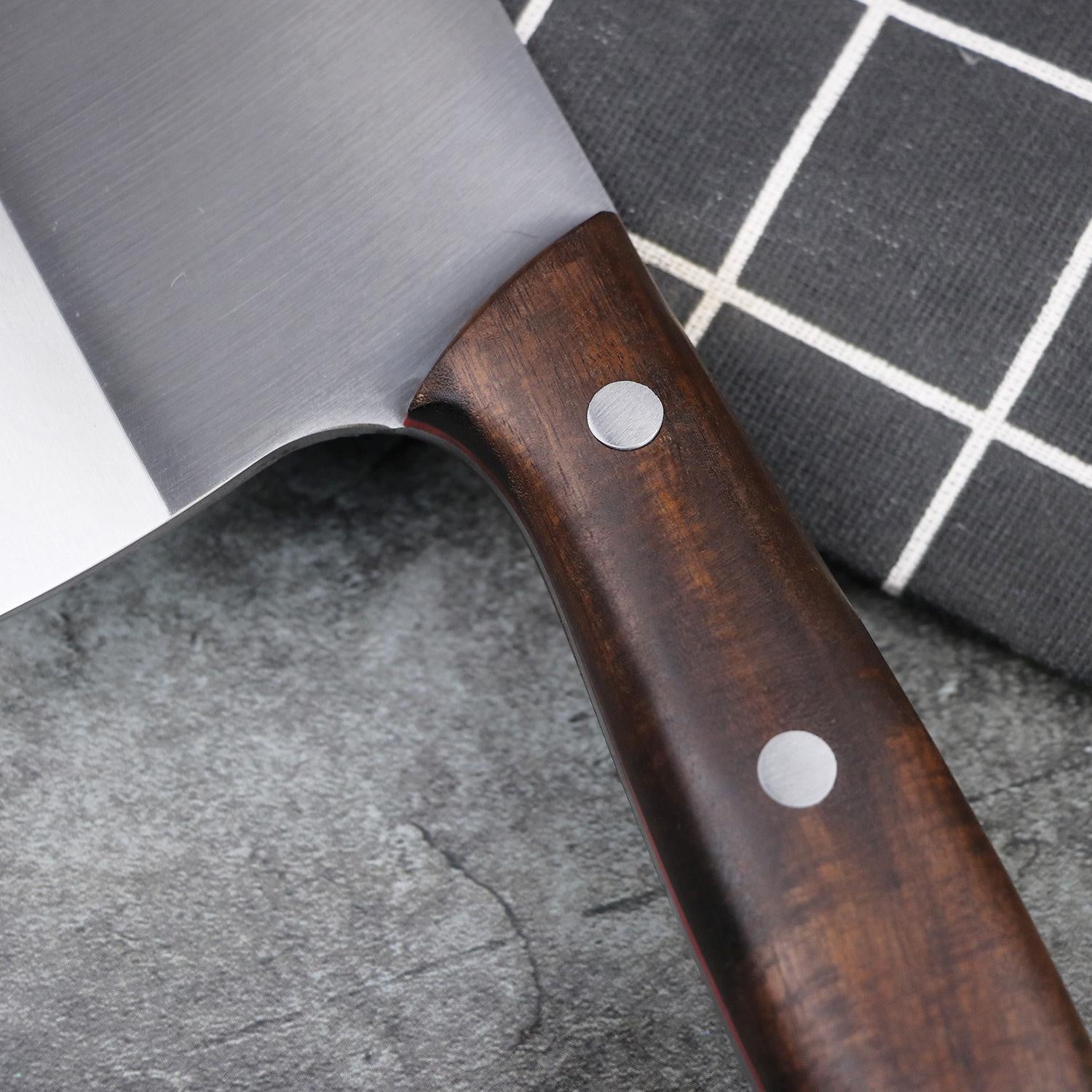 Stainless Steel Kitchen Knife Household Choppers Carbonized Wooden Handle Household Kitchen Slice Knives