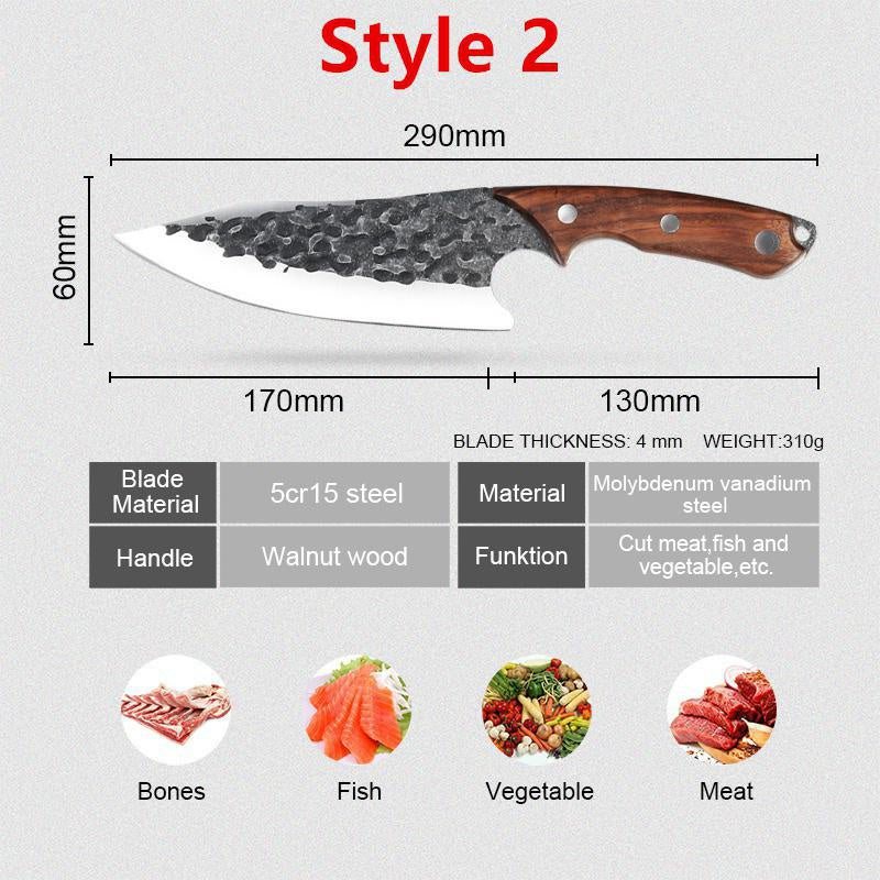 Handmade boning knife cooking knife stainless steel meat cleaver chef kitchen knife outdoor camping tools household kitchen accessories