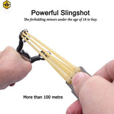 New Professional Stainless Steel Slingshot Set Outdoor Hunting Catapult Powerful Slingshot Bow