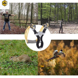 New Professional Stainless Steel Slingshot Set Outdoor Hunting Catapult Powerful Slingshot Bow