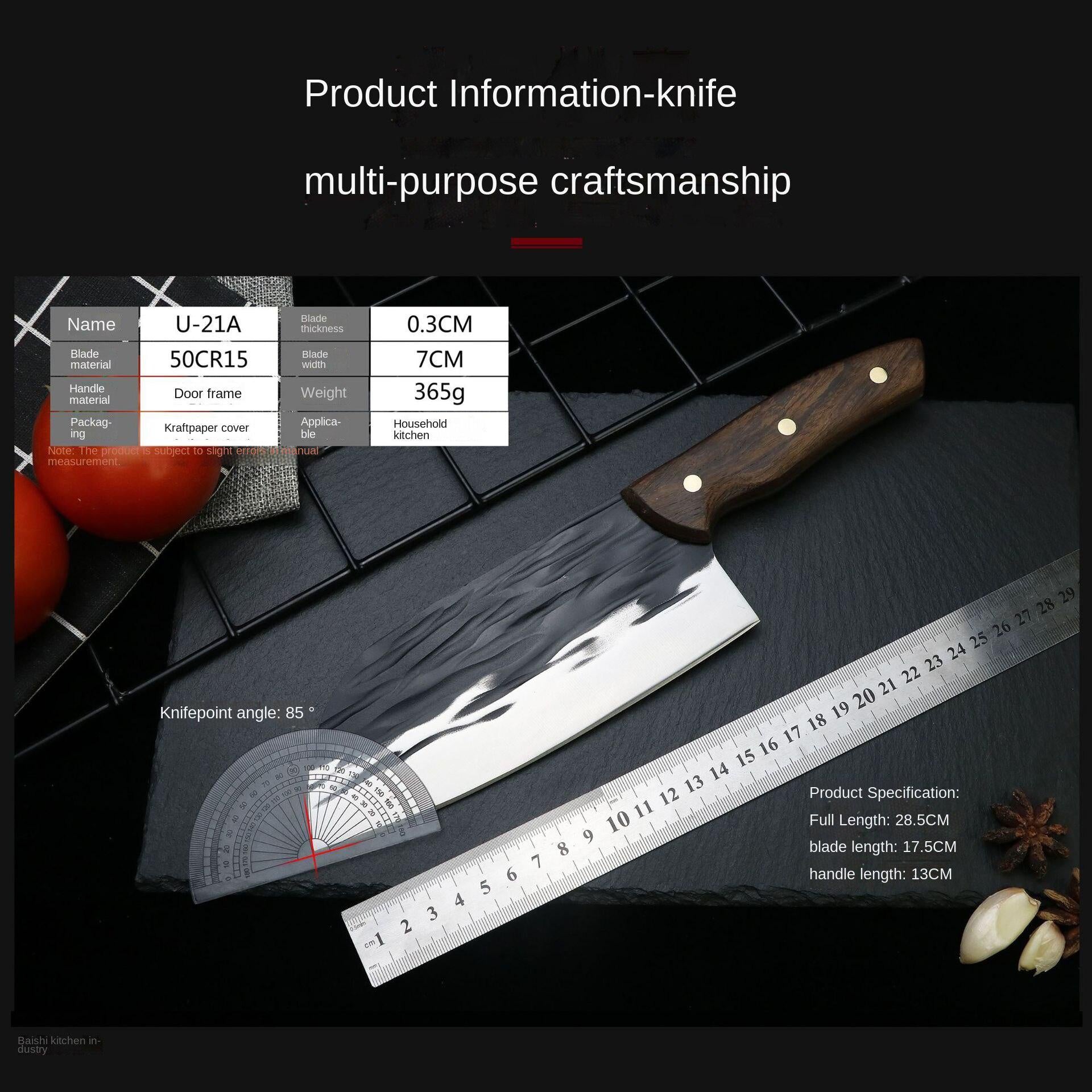 Forged Kitchen Knife Spot Stainless Steel Cattle Sheep Pig High Hardness Traditional Knife Used in Kitchen
