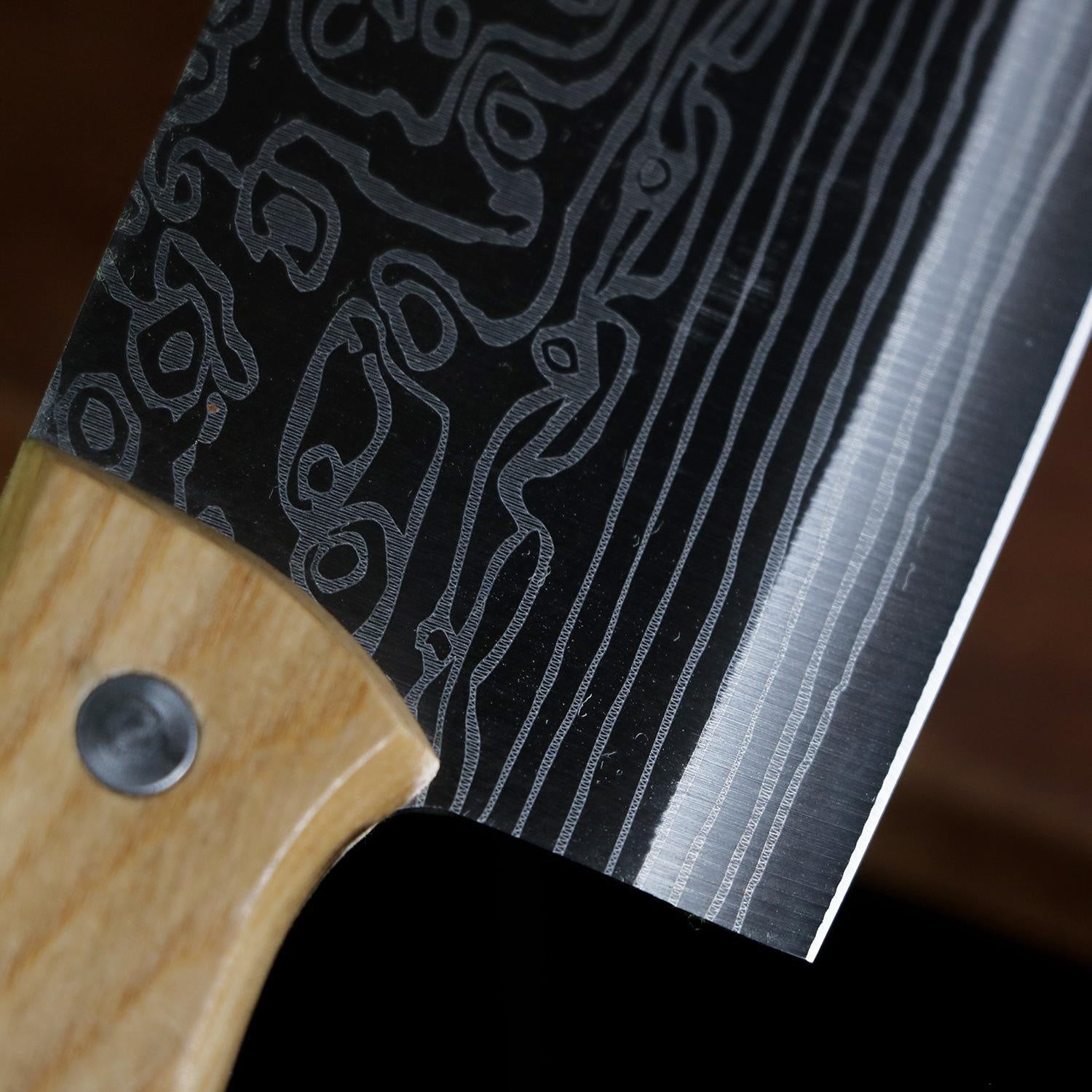 Small kitchen knife kitchen multi-purpose knife meat knife stainless steel Damascus pattern meat cutting knife