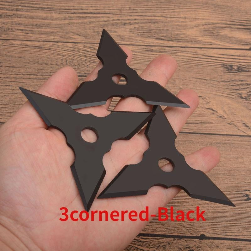 3pcs Darts Ninja Kunai Hunting Knives Tactical Fixed Blade Throwing Knife Set with Sheath（3-8cornered Various styles）
