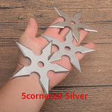 3pcs Darts Ninja Kunai Hunting Knives Tactical Fixed Blade Throwing Knife Set with Sheath（3-8cornered Various styles）