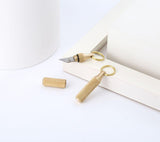 Remove express knife key chain portable mini Brass Pendant capsule knife box opener portable knife 2pcs