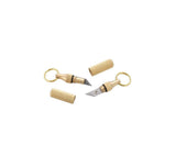 Remove express knife key chain portable mini Brass Pendant capsule knife box opener portable knife 2pcs