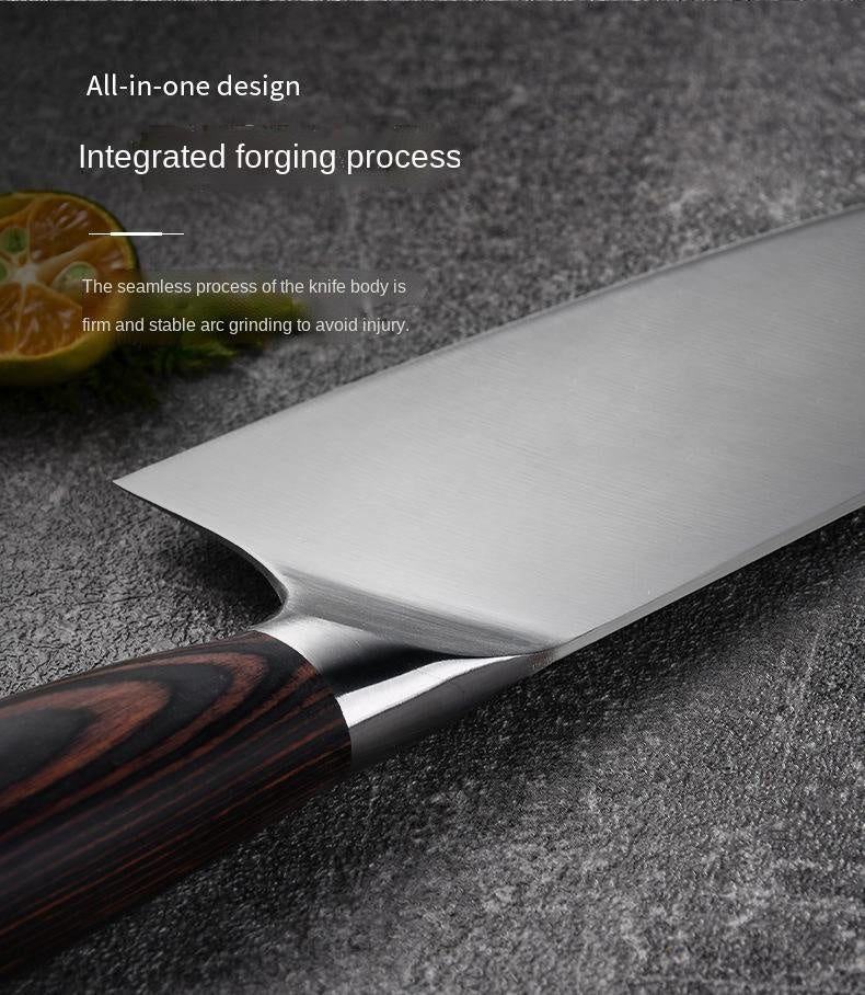 Household Kitchen Knife Lightweight Color Wooden Handle Meat Cleaver Sharp Stainless Steel Kitchen Knife Ladies