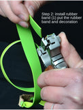 Solid wood high-precision free strapping stainless steel fast flattened leather slingshot high slingshot frame without rubber bands