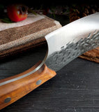 Forged stainless steel hammering meat cutter outdoor camping meat cutter butcher's knife manual meat cutter chef's blade sharp blade cooking knife vegetable knife