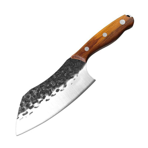 Forged stainless steel hammering meat cutter outdoor camping meat cutter butcher's knife manual meat cutter chef's blade sharp blade cooking knife vegetable knife