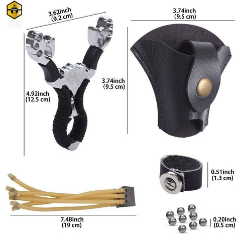 New Professional Stainless Steel Slingshot Set Outdoor Hunting Catapult Powerful Slingshot Bow