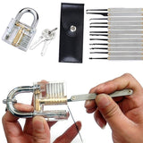 15/22Pcs Lock Pick Locksmith Training Skill Extractor Door Tools Set Transparent Practice Lock Padlock Tools with Key