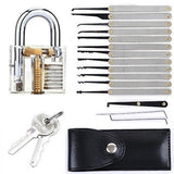 15/22Pcs Lock Pick Locksmith Training Skill Extractor Door Tools Set Transparent Practice Lock Padlock Tools with Key