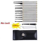 15/22Pcs Lock Pick Locksmith Training Skill Extractor Door Tools Set Transparent Practice Lock Padlock Tools with Key