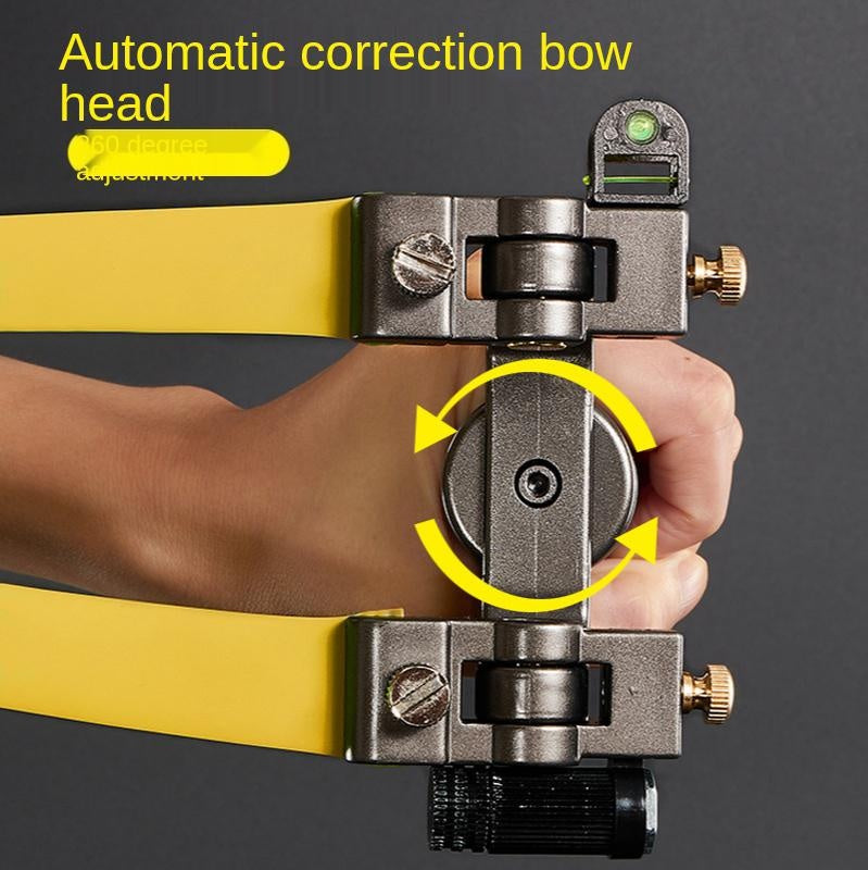 360-degree intelligent rotation automatic correction bow head rotating swing arm laser aim huwairen Iron Man slingshot