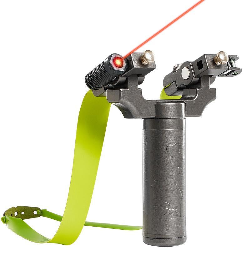 360-degree intelligent rotation automatic correction bow head rotating swing arm laser aim huwairen Iron Man slingshot