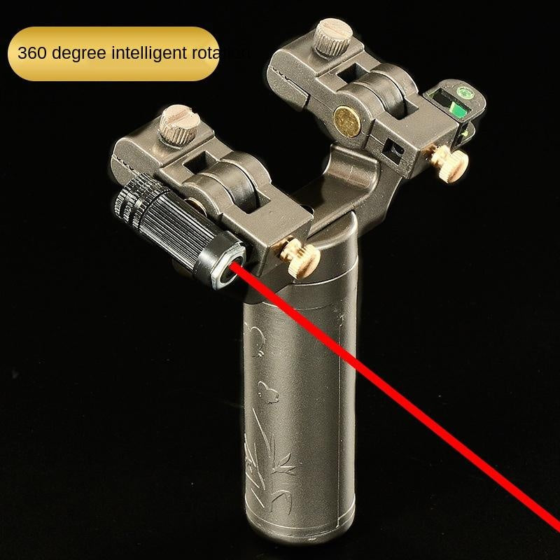 360-degree intelligent rotation automatic correction bow head rotating swing arm laser aim huwairen Iron Man slingshot