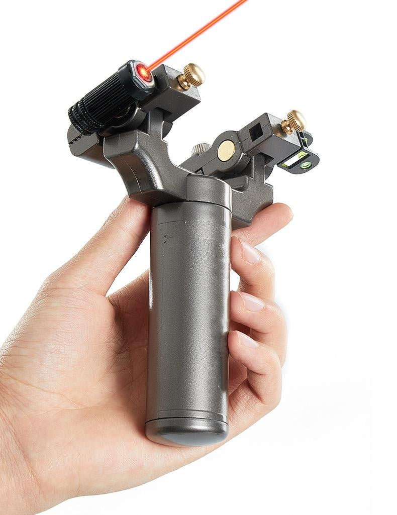 360-degree intelligent rotation automatic correction bow head rotating swing arm laser aim huwairen Iron Man slingshot